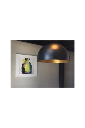 Retro Black Inside Yellow Metal Pendant Lamp Chandelier 40 Cm RT6041 - Rsylight