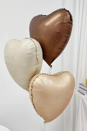 Retro Colors Balloon Bunch Set of 3 Retro Balloons Cream Caramel Chocolate Brown - Pekshop