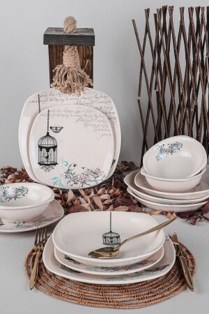 Retro Dinner Set 24 Pieces for 6 Persons TY001024F030A5191000AT2400-1 - Keramika