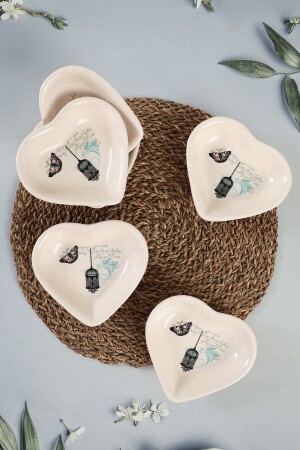 Retro Heart Snack Bowl 14 Cm 6 Pieces CR008014F030A5191210ACD100 - Keramika