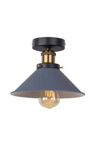 Retro-Kronleuchter aus Metall, dekorativ, rustikal, grau, Decke, Plofioner, Durchmesser 30 cm, 1464585123649 - Dylight