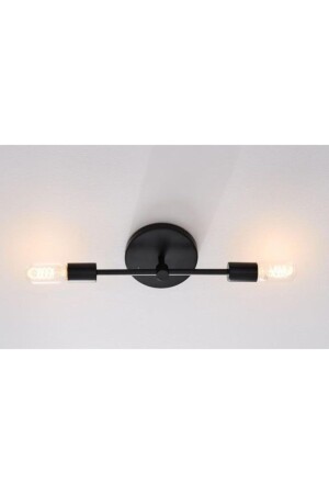 Retro Metal Black 2 Piece Ceiling Plofyoner Rustic Chandelier rys00215 - Rsylight
