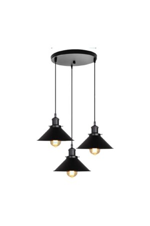 Retro Metal Black Triple Pendant Lamp Chandelier Diameter: 30cm RYS012 - Rsylight