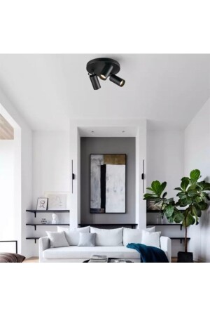 Retro Metal Movable Black 3 LED Spot Chandelier with Daylight Bulb ry802146sy - Rsylight