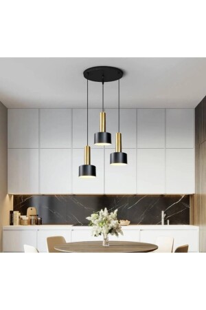 Retro Metal Rustic Black 3 Piece Decorative Pendant Lamp Chandelier Diameter: 30 Cm rs006 - Rsylight