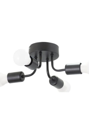 Retro Modern 4-Plafone Ceiling Mounted Chandelier Scorpion black - Arzum