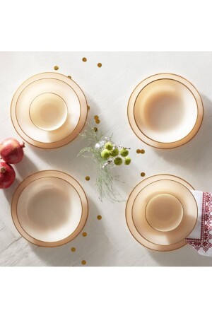 Retro New Cream 18 Piece Dinner Set for 6 People 153. 03. 06. 6988 - Karaca