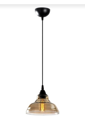 Retro Rustic Vintage Honey Glass Single Pendant Lamp Chandelier Width 20 Cm MYL002640 - demet habek mylights