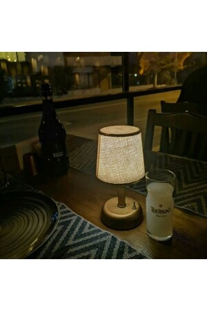 RETRO-RUSTIC-VINTAGE LED BATTERY-OPERATED LAMPSHADE NIGHT LAMP - Riolight