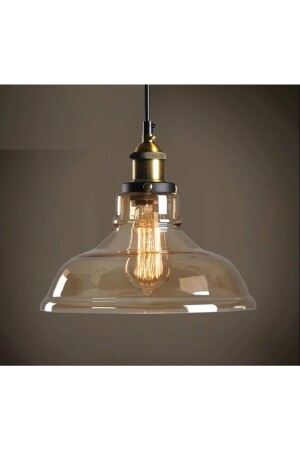 Retro, rustikal, Vitage Single Glass Pendelleuchte Kronleuchter Durchmesser: 28 cm RIO0001682 - RİOLİGHT