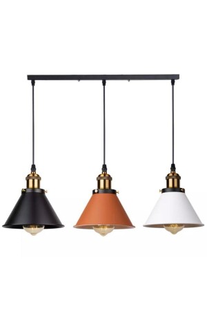 Retro Table Top 3 Piece Copper Black White Rustic Metal Pendant Lamp Chandelier 60 Cm ry802164sy - Rsylight