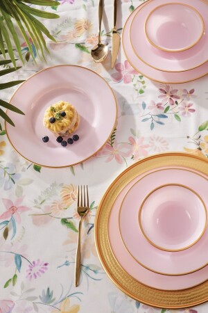 Retro V2 Pink 18-teiliges Tafelservice für 6 Personen 153. 03. 06. 5116 - Karaca