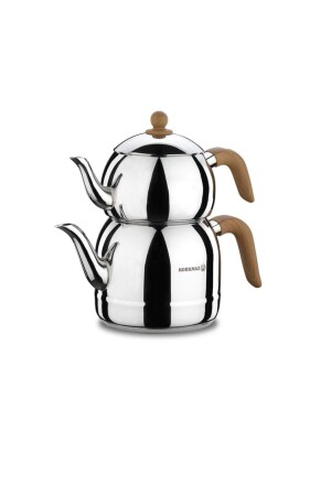 Retro Wooden Teapot Set A196 KORKMAZRETROWOOD196 - KORKMAZ