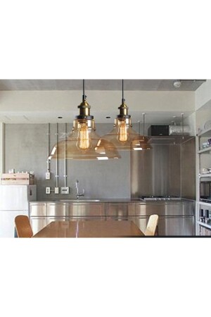 Retro1 Rustic Vitage Single Glass Pendant Lamp Chandelier Diameter: 28 cm RIO0001737 - RİOLİGHT