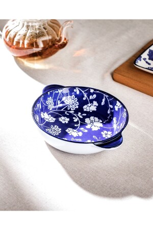 Rêve Bleu Rennes New Bone China Plate with Round Handle 1KTABA1045-8682116791618 - Madame Coco