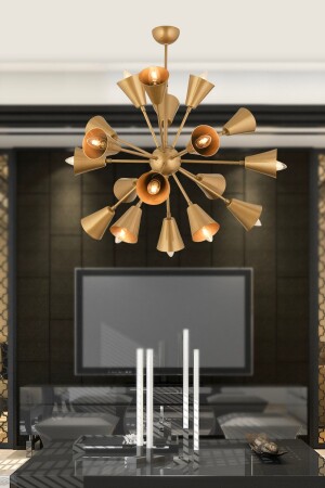 Revista 18L Antique Modern Retro Pendant Lamp Living Room Chandelier 3761-18-FR - Apliqa