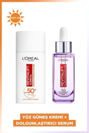 Revitalift Clinical Spf 50+ Facial Sun Cream 50ml & revitalift Filler 1%. 5 Pure Hyaluronic Acid Serum PKTUVFLDGLKLKTNK - L'Oreal Paris