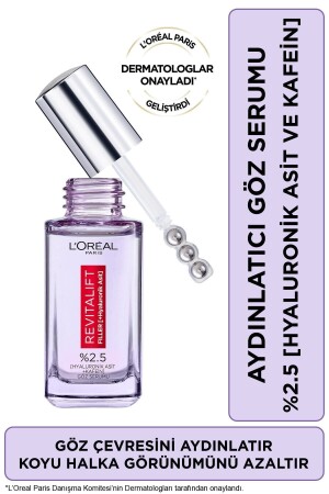 Revitalift Filler Göz Çevresini Aydınlatıcı- Koyu Halka Görünümünü Azaltan Göz Serumu 20ml - L'oreal Paris