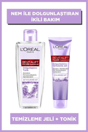 Revitalift Filler Moisture Plumping 2-Piece Skin Care Set - Cleansing Gel 150 Ml & Tonic 200 Ml PKTRVTLFT2LCLTBKMST - L'Oreal Paris