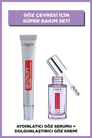 Revitalift Filler Plumping Anti-Aging Eye Care Cream & Brightening Eye Serum - L'oreal Paris