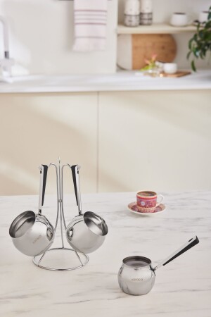 Revna 3-Piece Coffee Pot Set with Stand - Karaca