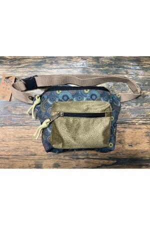 Rez Ethnic Authentic Bohemian Waist Bag Daily Travel Usable Large Volume Khaki - Street Bag