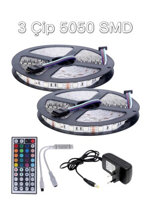 RGB LED 10 Meters 44 Keys Remote Control 5050 SMD 3 Chip Plug and Play Set Without Silicon Indoor 3446 - EvimLed
