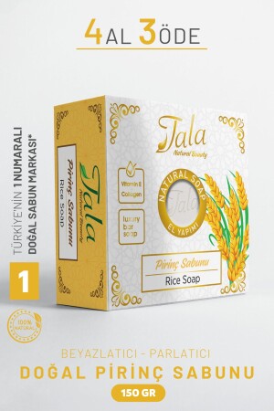 Rice Soap Natural Skin Whitening Brightening 150 Gr - Tala