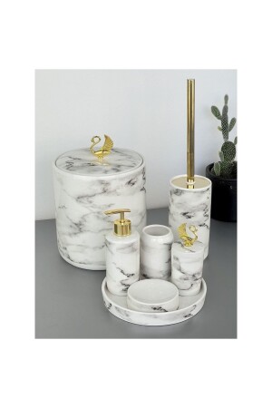 Riki Luxury Porcelain Bathroom Set 7prc - Arow
