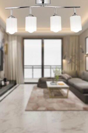 Riley 4-Piece Chrome Spot Glass Glass Modern Corridor Kitchen Living Room Plafonier Chandelier 3628-4B-CH - Apliqa