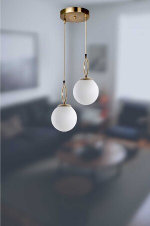 Ring Set of 2 Antique Painted Round Modern Chandelier (White Glass) HLKA-ESK-YVRK-BYZ-02 - BSA LIGHTING
