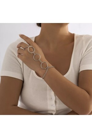 Ring Silver Plated Shahmaran Bracelet 5B1891 - TakıConcept