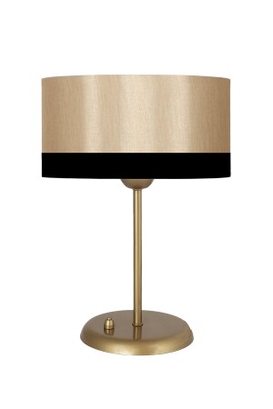 Rione Static Antique Matte Gold Metal Lampshade with On/Off Switch - Black Mataro RIONEABJ02 - Foggia