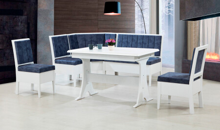 Riva Kitchen Corner Set White - Gray - Cadde Yıldız