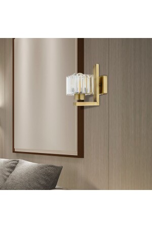 Rivia Tumbled Stone Crystal Stone Wall Lamp Sconce for Bedroom-Bedside-Living Room 3416-1-FR - Apliqa