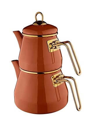 Robin Teapot Set Caramel BAMBUM R4398 ROBİN TEAKPOT CARAMEL - Bambum