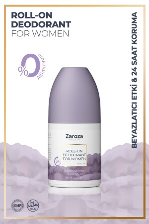 Roll On Whitening Effective 24 Hour Protective Aluminum Free Women's 75 ml - Zaroza