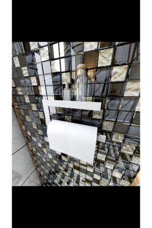 Roll Paper Towel Holder Napkin Holder Bathroom Organizer Paper Towel Rack - White - Ensar Profil