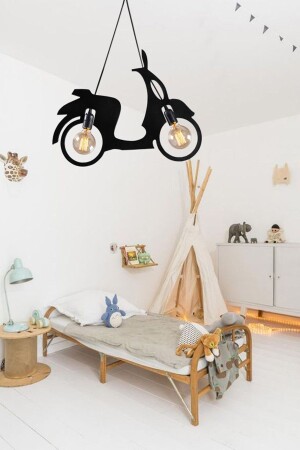 Roller Motor Fahrrad Kronleuchter Pendelleuchte Moderne rustikale dekorative Lampe Jugend- und Kinderzimmer UTM0022 - UTKU TASARIM