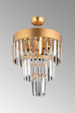 Roma 3 Layer Gold Crystal Stone Modern Chandelier of 30' - Docklight