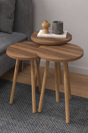 Roman Nesting Table- Walnut - Monte Sehpa