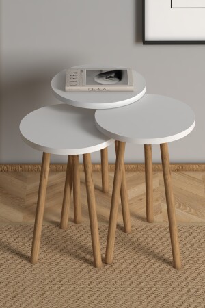 Roman Nesting Table White tymontes21116 - Monte Sehpa