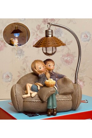 Romantic Couple Sitting on the Sofa Table Lamp Gift for Lover byt123456789c - by rk tasarım