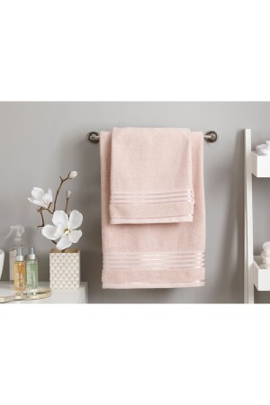 Romantisches Stripe Flush Badetuch-Set Nude 10029017 - English Home