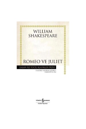 Romeo und Julia (PAPERCOVER) - Türkiye İş Bankası Kültür Yayınları
