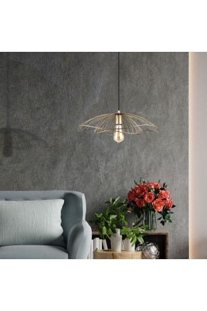 Root Special Design Modern Wire Pendant Lamp Gold Chandelier - Nest Aydınlatma