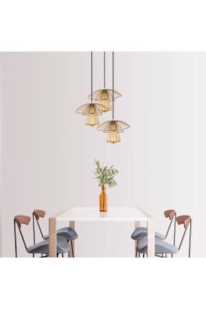 Root Special Design Wire Pendant Lamp Modern Gold Chandelier 142PL3. 10BG. 06 - Nest Aydınlatma