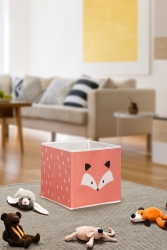 Rope Home Tilki Baskılı Kiremit Renk Kapaksız Kutu 30x30x30 Cm ROPE.HAM.SPT110 - PRENDİ HOME