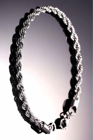 Rope Twist Men's Stainless Steel Bracelet Imprint Nck15 - Takı Dükkanı