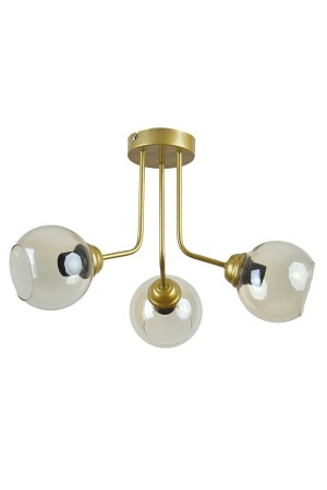 Rosa Modern Design Cafe Kitchen Living Room Antique Color Honey Glass 3-Piece Chandelier ROS5 - Modavize